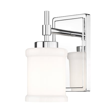 Z-Lite Cadoc 1 Light Wall Sconce, 4.5in. W x 8.75in. H, Chrome 622-1S-CH
